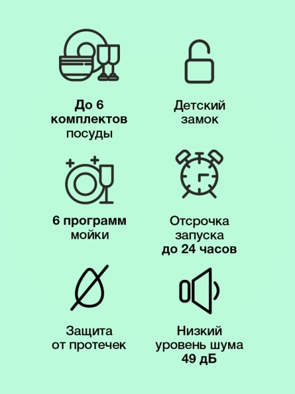 Посудомоечная машина DT305 белый (компактная)