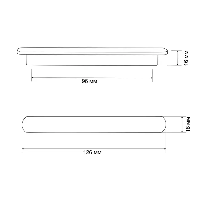 Ручка-скоба CAPPIO RSC021, алюминий, м/о 96 мм, цвет сатиновое золото