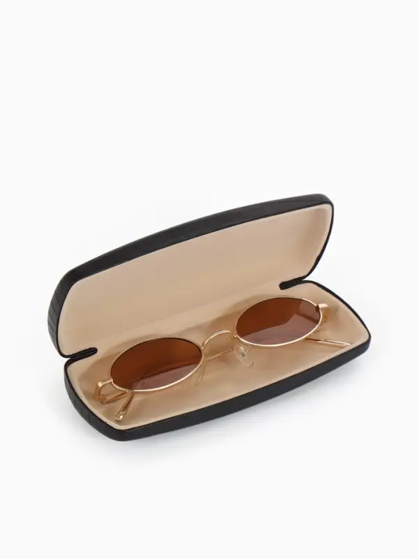 Футляр для очков Июнь2501, 16*6,5*3,5 см, хлопушка, черный Футляр для очков Июнь2501, 16*6,5*3,5 см, хлопушка, черный