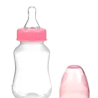 Бутылочка для кормления M&B, классическое горло, от 0 мес., 150 мл., приталенная, розовый