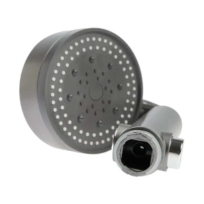 Лейка для душа ZEIN Z3541, d=90 мм, 5 режимов, кнопка &laquo;стоп&raquo;, съёмный верх, графит