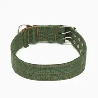 Ошейник четырехслойный, 80&times;4.9 см, ОШ 65-75 см, полиэстер, зелёный