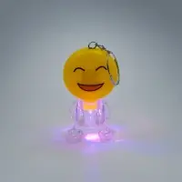 Фонарик брелок для ключей на кольце «Смайлик», 1 LED, 3×5.5 см