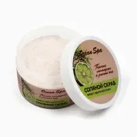 Скраб для тела соляной с маслами Ocean Spa зеленый чай и лемонграсс, 350 г