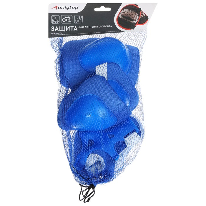 Защита роликовая ONLYTOP, р. универсальный, цвет синий Защита роликовая ONLYTOP, р. универсальный, цвет синий