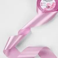 Лента атласная, 50 мм, 23&plusmn;1 м, светло-сиреневая №45