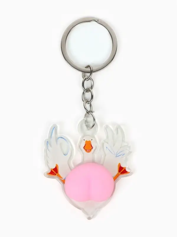 Брелок мялка антистресс &laquo;Тапай и не крякай&raquo;, для ключей, 4.7&times;5.3 см