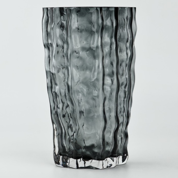 Ваза для цветов «Марбл блэк» из черного стекла 23×15×9 см Ваза для цветов «Марбл блэк» из черного стекла 23×15×9 см