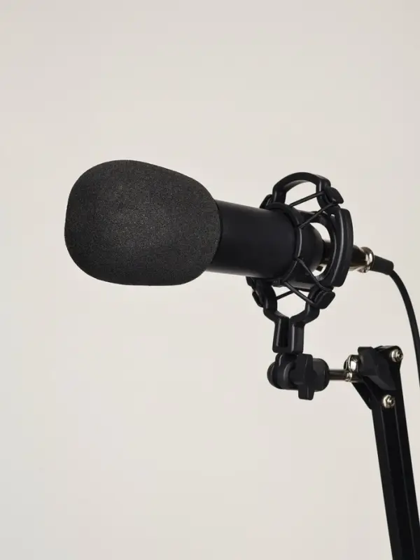 Микрофон конденсаторный Music Life черный: кабель, ветрозащита, стойка