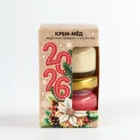 Набор крем-мёд с кусочками клубники и кедровым орехом 30 гр х 2 шт