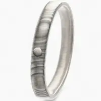 Браслет металл "Пружина" узкий, цвет серебро