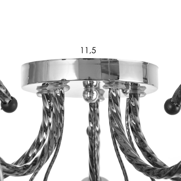 Люстра Люстра "Тереза" 5х40Вт Е27 Хром, черный хром 55х55х21см