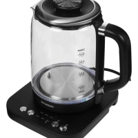 Чайник HYK-G5506 черный-серебристый, 1.7л, мощность 2200Вт