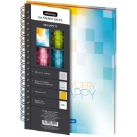 Бизнес-тетрадь Be Happy А4, 120л, 200х274, 3 разд, клетка, 0002-04