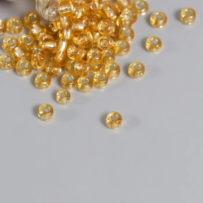 Бисер круглый 6/0 в бутылочке  Бисер круглый 6/0 в бутылочке "Карамель" прозрачно-цветной 20 гр