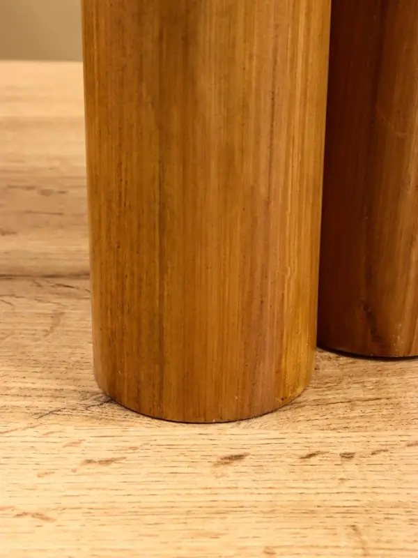 Свеча в бамбуке тройная, 14×15×30 см, 100 мл, бежевая