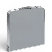 Стол складной ССТ-3П, 102&times;50&times;44.5/ 61 см, с полкой, металлик
