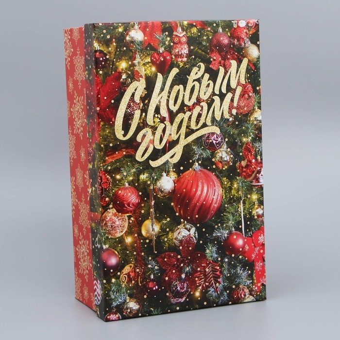 Коробка подарочная «Ёлочные игрушки», 32.5 х 20 х 12.5 см, Новый год Коробка подарочная «Ёлочные игрушки», 32.5 х 20 х 12.5 см, Новый год