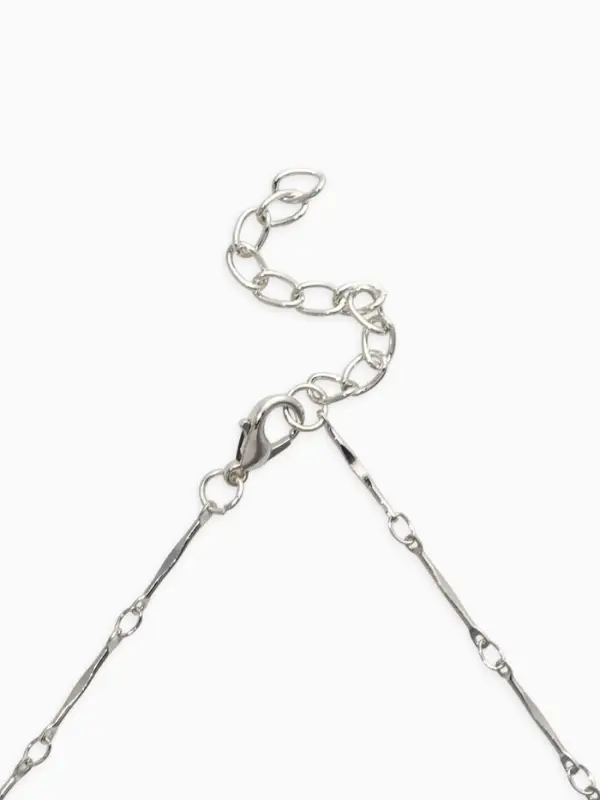 Колье "Летний вайб" море, цветное в серебре