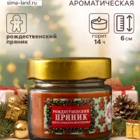 Ароматическая свеча в банке &laquo;Рождественский пряник&raquo;, 100 мл, 14 ч