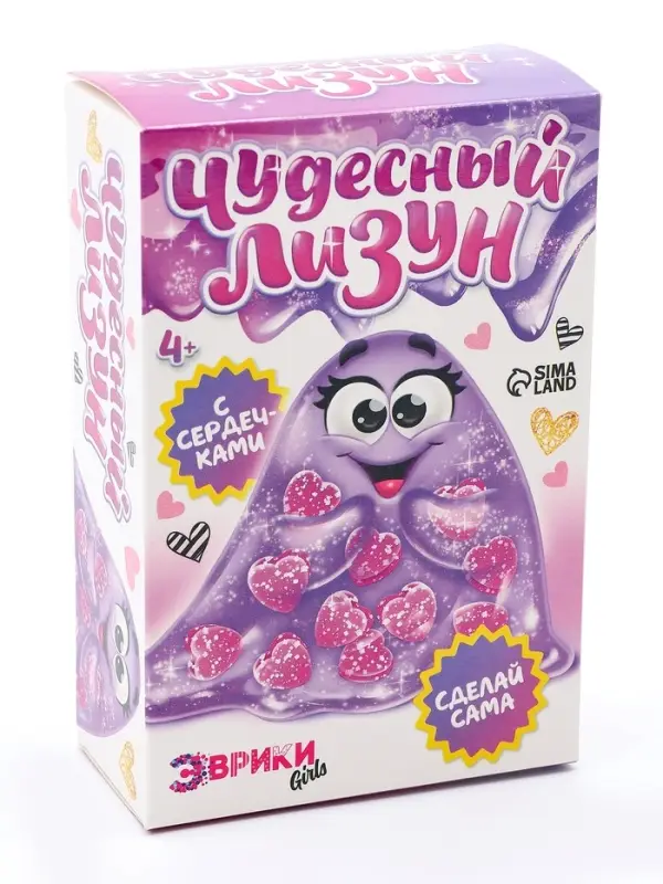 Опыты для детей &laquo;Лизун с сердечками&raquo;