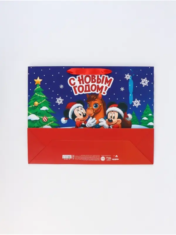 Пакет подарочный «С Новым годом!», Микки Маус и его друзья,  L 31 × 40 × 11,5 см