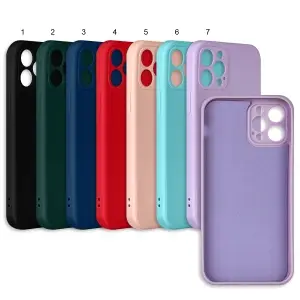 Чехол для iPhone 12 Pro цветной силикон