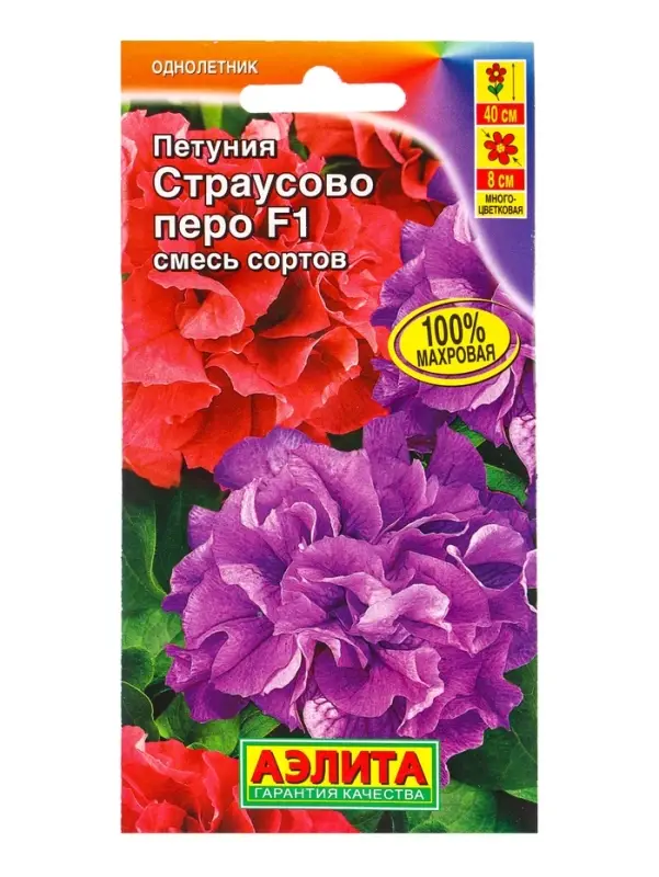 Семена цветов Петуния Страусово перо F1 махровая, смесь сортов (драже в пробирке), Ц/П,5 шт. 109458 Семена цветов Петуния Страусово перо F1 махровая, смесь сортов (драже в пробирке), Ц/П,5 шт. 109458