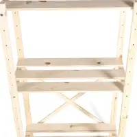 Стеллаж деревянный, 4 полки, 140×50×28 см, напольный, с регулируемыми полками Стеллаж деревянный, 4 полки, 140×50×28 см, напольный, с регулируемыми полками