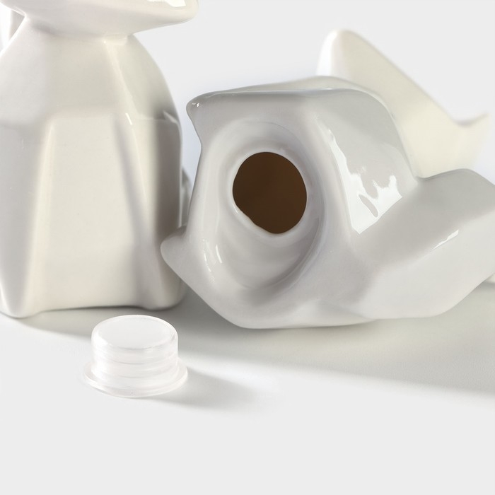 Набор фарфоровый для специй на бамбуковой подставке BellaTenero «Лисы», 3 предмета: солонка 80 мл, перечница 80 мл, подставка, цвет белый Набор фарфоровый для специй на бамбуковой подставке BellaTenero «Лисы», 3 предмета: солонка 80 мл, перечница 80 мл, подставка, цвет белый