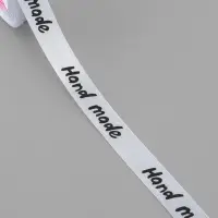 Лента атласная Hand Made, 15 мм, 23&plusmn;1 м, белая