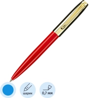 Ручка шариковая NAPOLI 1.0мм,син, корп.красн-зол/фут.черн, 20-0383-04/09