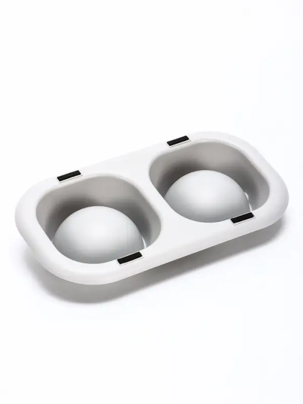 Миска для животных &laquo;Дубль Мини&raquo;, 200 мл, покрытие софт-тач, цвет смоки