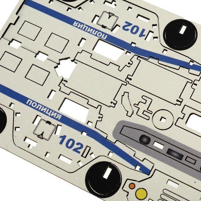 Конструктор деревянный «Бронемашина. Полиция», 57 деталей Конструктор деревянный «Бронемашина. Полиция», 57 деталей