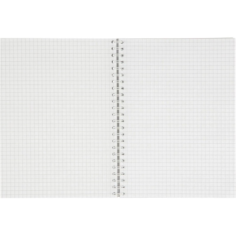 Бизнес-тетрадь А5 96л Attache Metallic Синий клетка, греб, картон, фольга