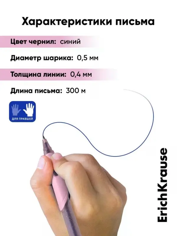 Набор гелевых ручек со стираемыми чернилами ErichKrause ErgoLine Prima Cat, 2 штуки, узел 0.5 мм, синяя