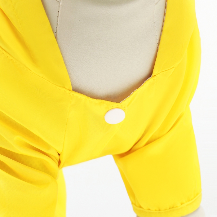 Комбинезон для собак, демисезонный с подкладом, размер ХS (ДС 22, Ог 34 см), жёлтый Комбинезон для собак, демисезонный с подкладом, размер ХS (ДС 22, Ог 34 см), жёлтый