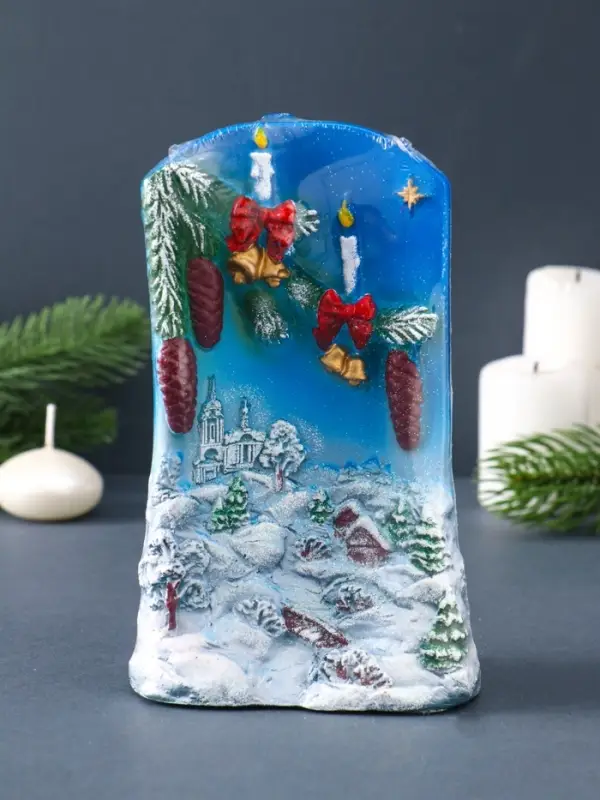 Свеча фигурная "Рождественские шишки" 6х9,5х16,5 см