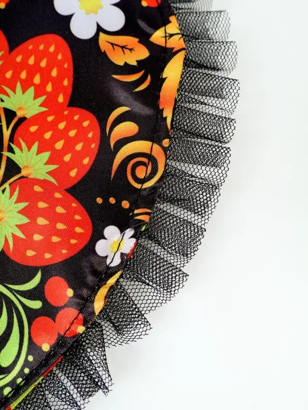 Карнавальный воротник "Народная краса" цвет чёрный