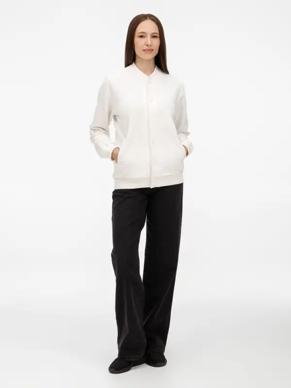 Бомбер унисекс AtmosWear, молочно-белый, размер S