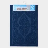 Коврик придверный Доляна &laquo;Восточная сказка&raquo;, влаговпитывающий, без окантовки, 40&times;60 см, синий