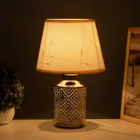 Лампа настольная &laquo;Клаудия&raquo; 1&times;40 Вт Е14 белый/золото 22&times;22&times;36 см