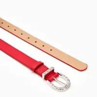 Ремень жен 05-01-02-01, Июнь2509, 3*0,3*110 см, без винта, пряж металл, 1 прокол, красный Ремень жен 05-01-02-01, Июнь2509, 3*0,3*110 см, без винта, пряж металл, 1 прокол, красный