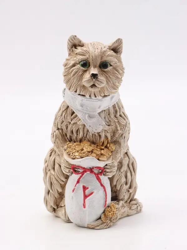 Фигурка декоративная &laquo;Денежный кот&raquo;, 12&times;6&times;7 см, слоновая кость