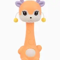 Погремушка-прорезыватель &laquo;Оленёнок Софи&raquo; 2 в 1, от 3 мес. оранжевый/фиолетовый
