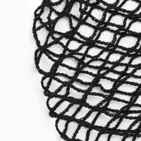 Сумка - авоська плетёная, клетка 1.5 см, чёрная