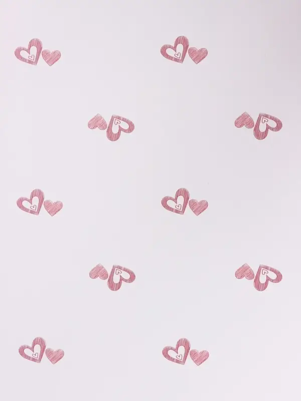 Пленка флористическая для цветов, &laquo;Двойные сердца&raquo;, красная, 57&times;57 см