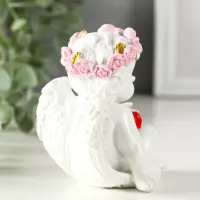 Сувенир полистоун свет "Ангел - воздушный поцелуй в форме сердца" белый 6,8х6х7,3 см Сувенир полистоун свет "Ангел - воздушный поцелуй в форме сердца" белый 6,8х6х7,3 см