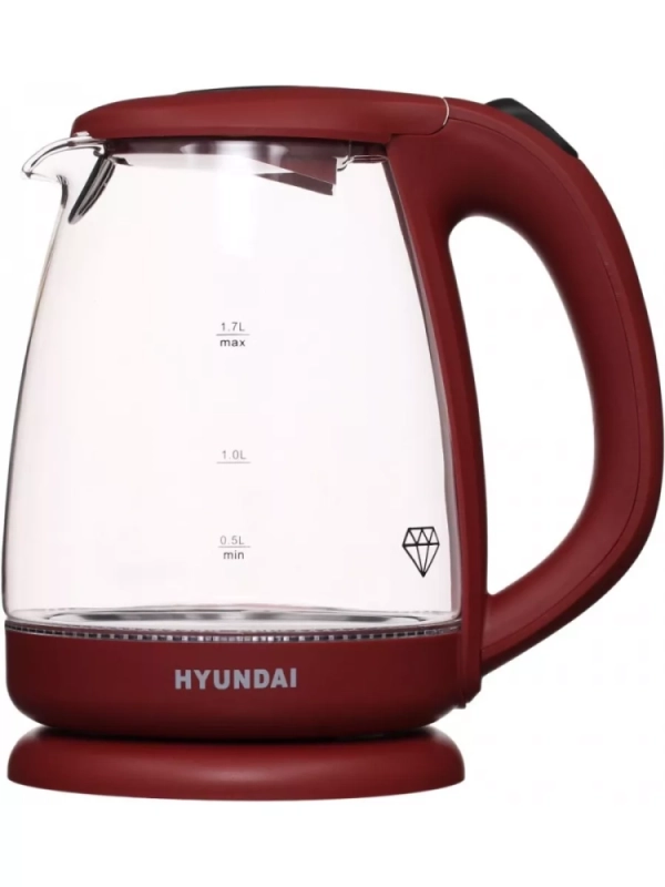Чайник HYK-G1002 1.7л. 2200Вт бордовый