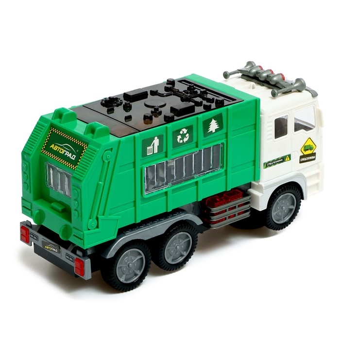 Машина «Мусоровоз», световые и звуковые эффекты, работает от батареек